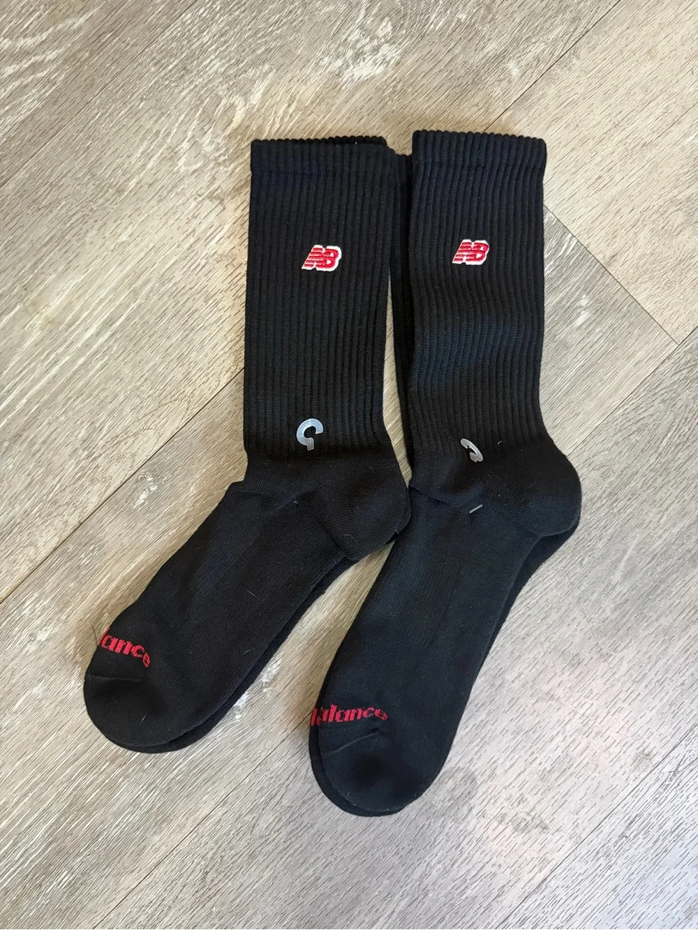 New Balance Men's Black Ribbed Crew Socks - 2 Pack